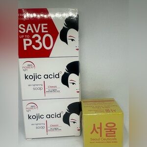 Kojic Acid Skin Lightening Soap and Seoul Ceuticals Set